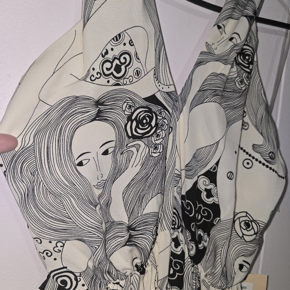 Smak Parlour Psychedelic Goddess Print Maxi Dress. Women's small - Picture 6 of 12
